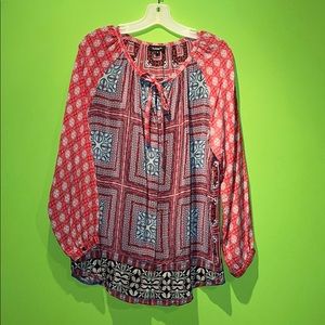 Tolani red printed dress